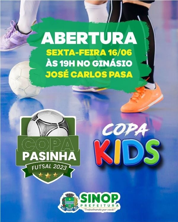 Copa Pasinha de Futsal e Copa Kids começam hoje (16) em Sinop