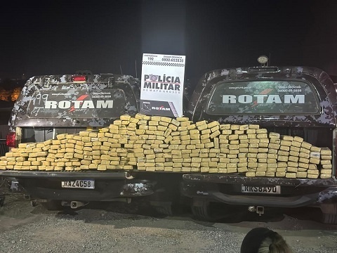 Rotam apreende 315 tabletes de maconha no bairro Jardim Fortaleza