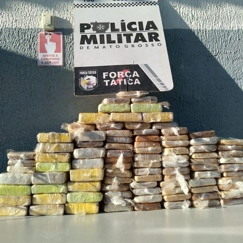 Força Tática prende homem e apreende 100 quilos de pasta base de cocaína