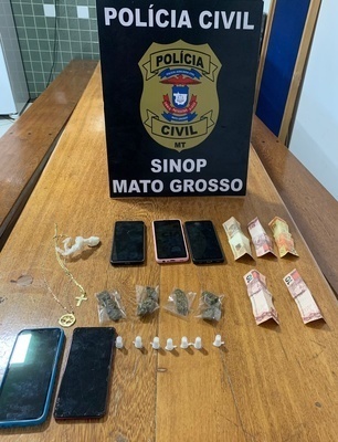Homem e mulher são presos com drogas em dois bairros de Sinop