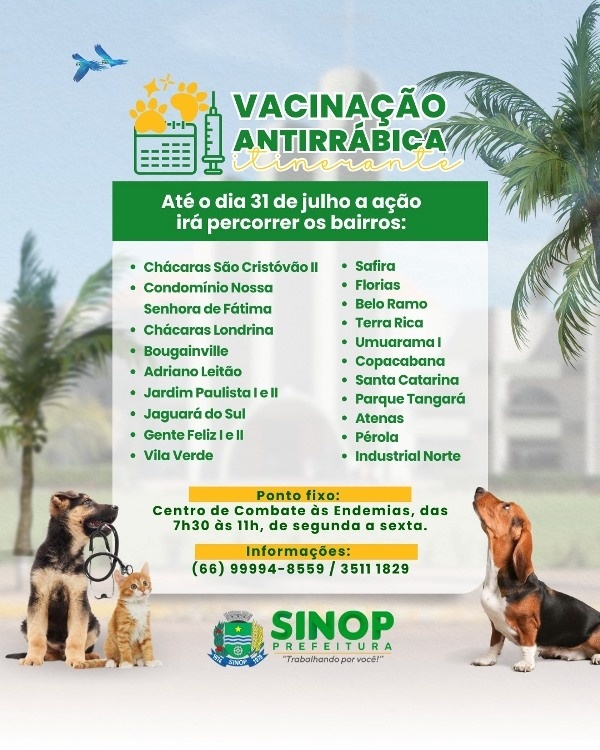 Campanha antirrábica 2023 continua; saiba a programação de julho
