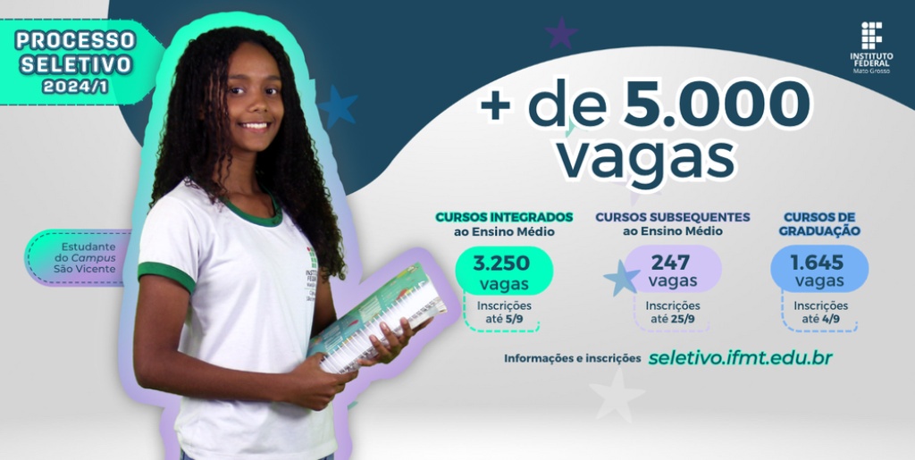 IFMT oferta mais de cinco mil vagas para cursos médios e superiores