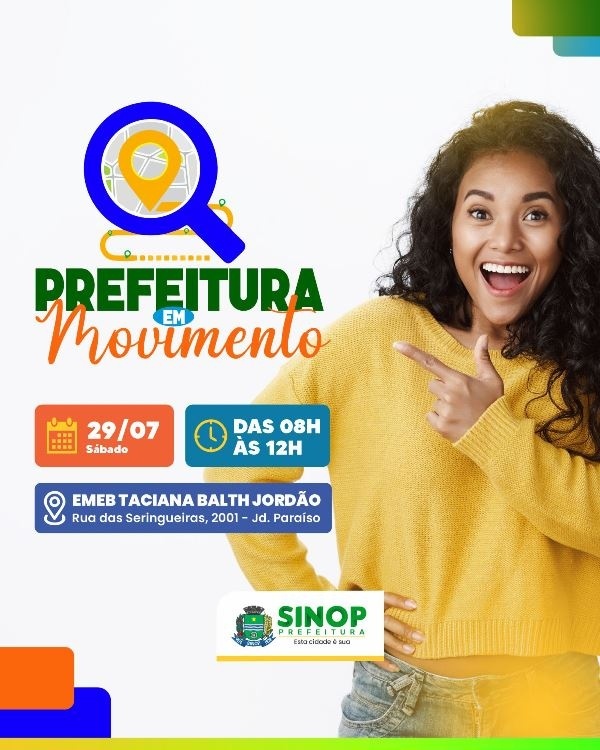 Moradores do Jardim Paraíso receberão o projeto Prefeitura em Movimento neste sábado (29)