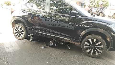 Sinop: Moto para embaixo de carro após colisão na região central