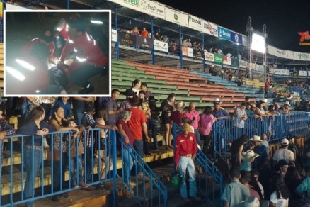 Arquibancada cai em rodeio e deixa um morto e seis feridos em Juara