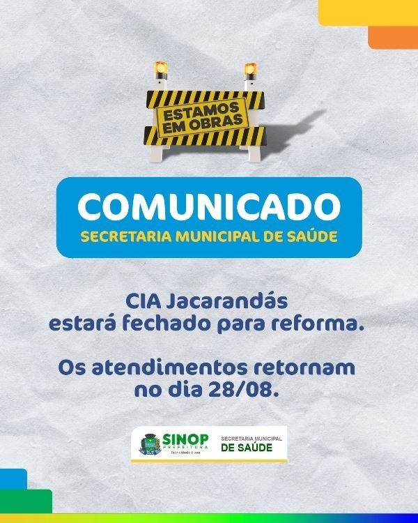 CIA Jacarandás está fechado nesta semana para reparos