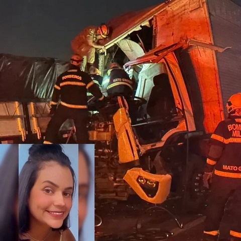 Mulher salva filha e morre prensada por caminhão na MT-010