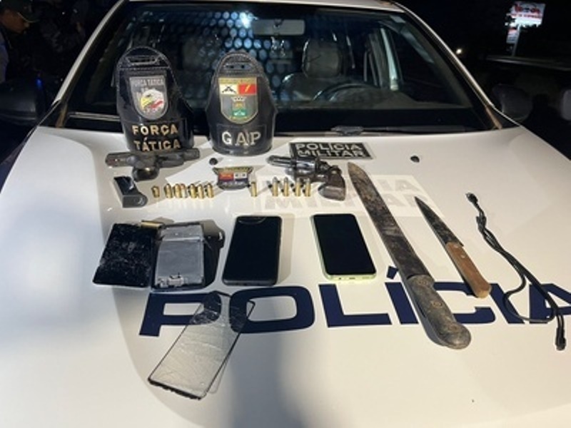 PM prende criminosos que tentavam sequestrar e matar vítima de facção rival