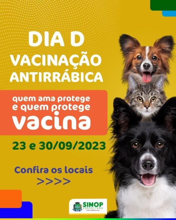 Vacinação Antirrábica será em dois sábados neste mês em Sinop