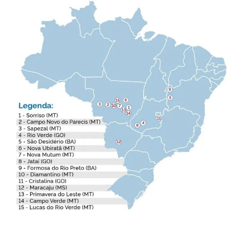 MT tem 3 municípios que lideram a produção agrícola no país