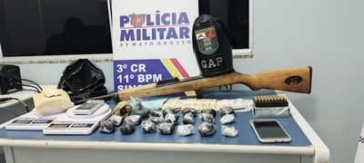 Dupla é presa com drogas e arma de fogo em Sinop