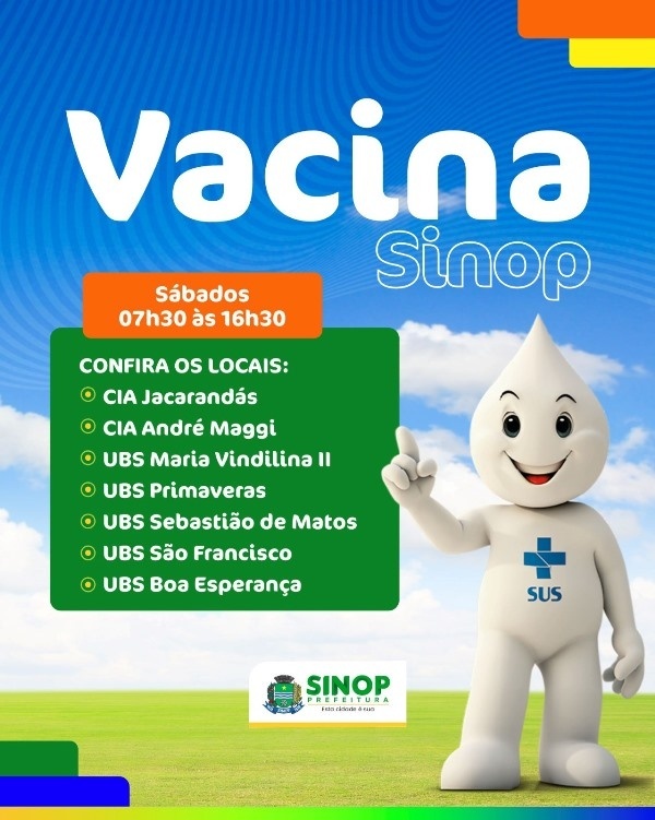 Vacinação aos sábados em outubro: confira os locais