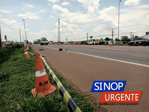 Homem é atingido por carro e morre na BR-163 em Sinop