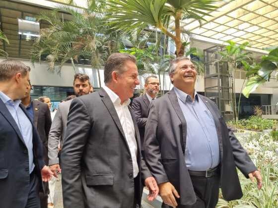 Mauro Mendes recebe ministro Flávio Dino