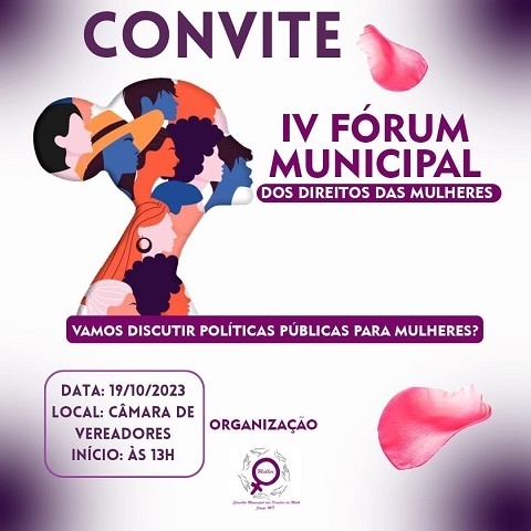 IV Fórum Municipal dos Direitos das Mulheres acontece nesta quinta-feira