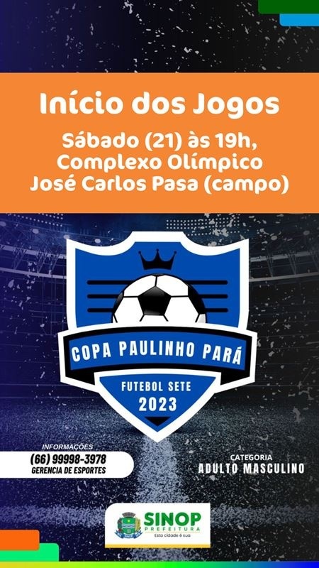 Copa Paulinho Pará de Futebol Sete começa nesta sábado(21)