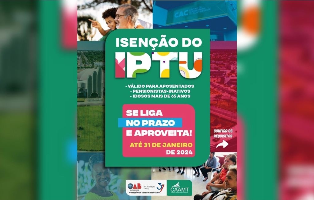 Campanha divulga isenção do IPTU para idosos e aposentados
