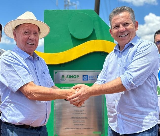 Prefeito Roberto Dorner e governador Mauro Mendes inauguram obras de asfalto das Estradas Nanci e Ângela