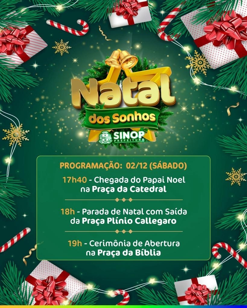 Abertura do Natal dos Sonhos é nesse sábado(2)
