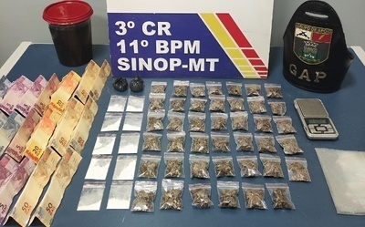 Jovem é preso por tráfico de drogas em Sinop