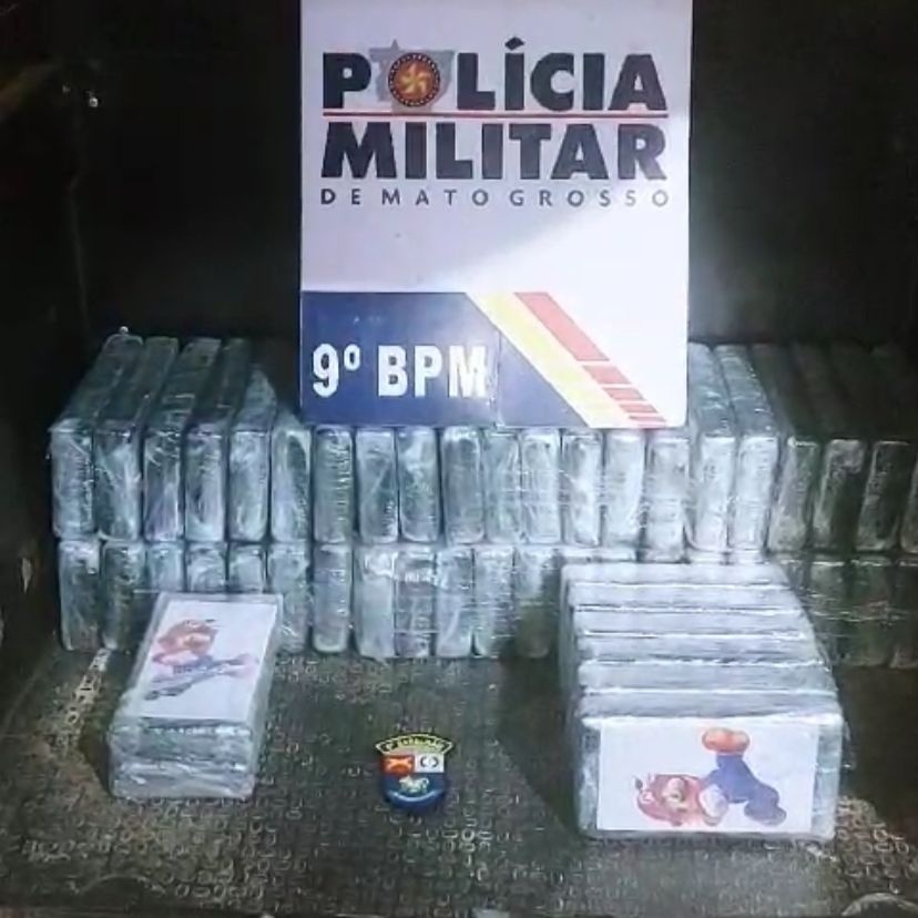 Polícia Militar apreende 50 tabletes de cocaína em Cuiabá