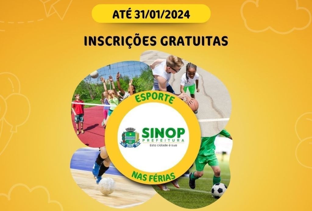 Programa Esporte nas Férias para crianças e adolescentes segue até dia 31