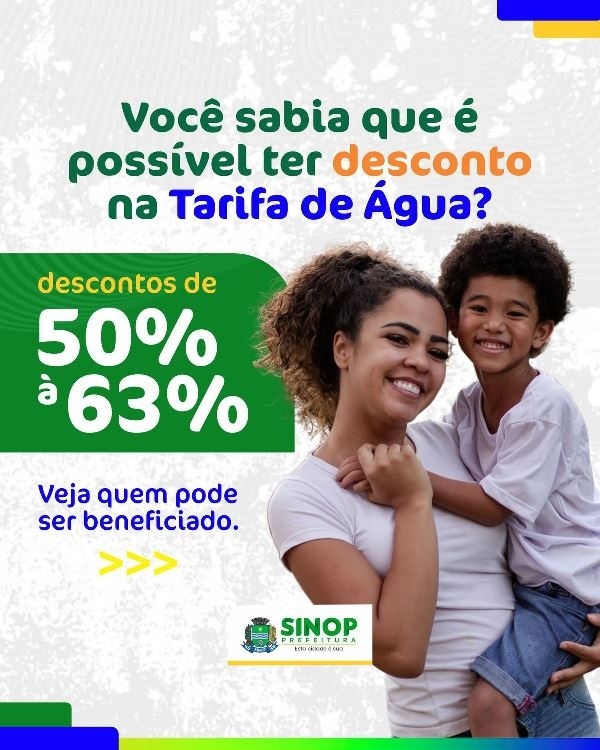 Após reequilíbrio de contrato, famílias podem garantir descontos de 50% a 63% na conta de água