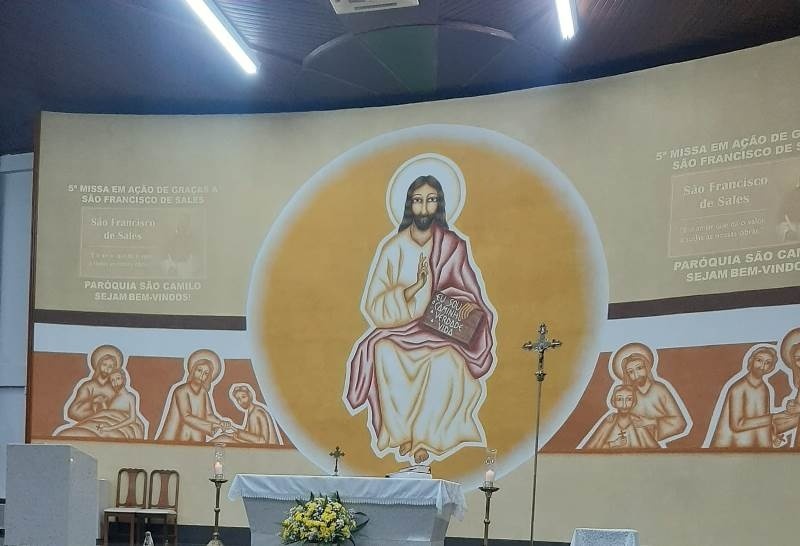 Paróquia São Camilo de Léllis celebrou santa missa em homenagem a São Francisco de Sales nesta quarta-feira(24)
