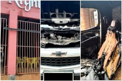 Após marido ser flagrado em cabaré, esposa incendeia caminhonete