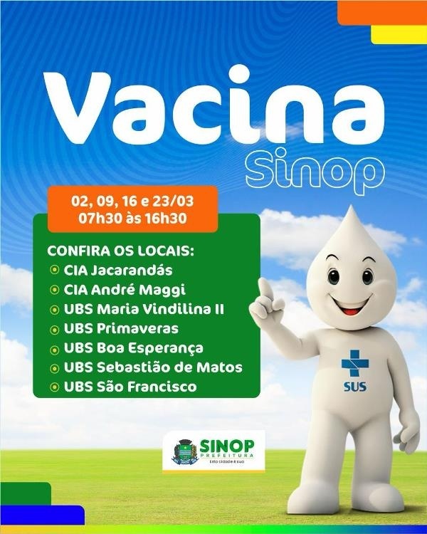Amanhã (2) tem ação de vacinação; confira os locais