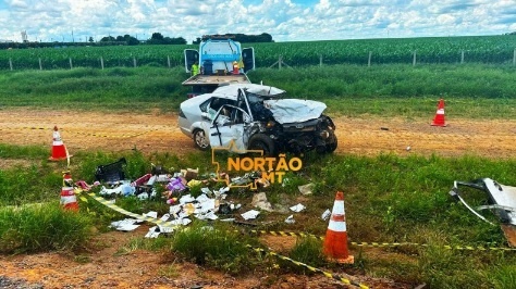 Acidente fatal na BR-163 tira a vida de mãe e filho