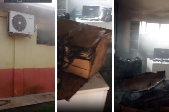 Criminosos invadem e ateiam fogo em escola no interior de MT