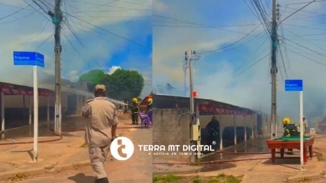 Incêndio em bar assusta vizinhos e mobiliza Corpo de Bombeiros