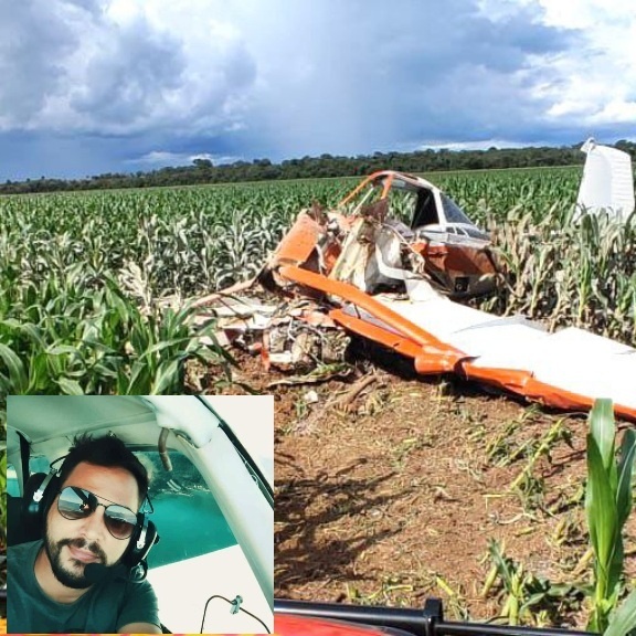 Queda de aeronave deixa piloto morto em Lucas