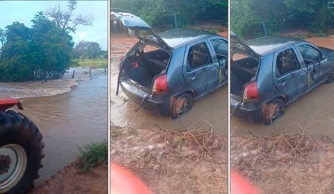 Motorista morre afogado ao tentar atravessar estrada alagada em MT