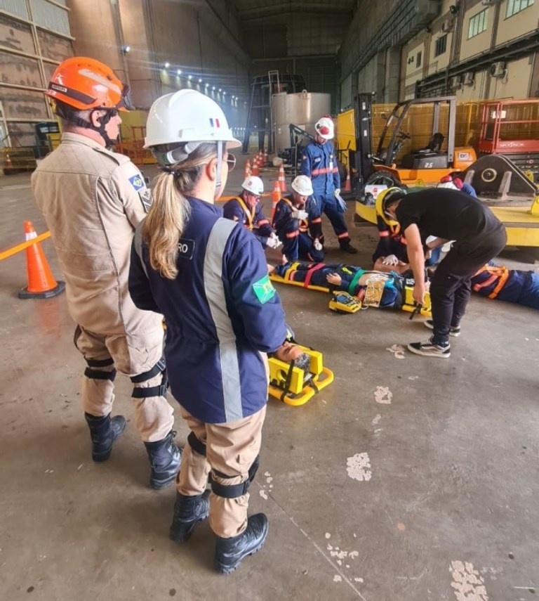 Corpo de Bombeiros e CIOPAer atuam em simulado de emergência da Usina Hidrelétrica Sinop