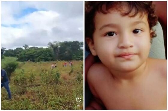Menino de 2 anos é achado morto perto de córrego