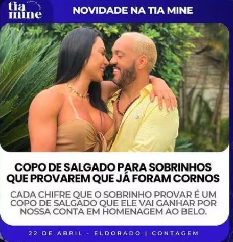 Nova promoção dá salgadinhos a ‘cornos’ em Contagem