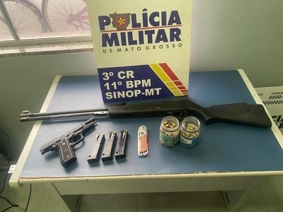 Sinop: Homem é preso com rifle e 294 munições