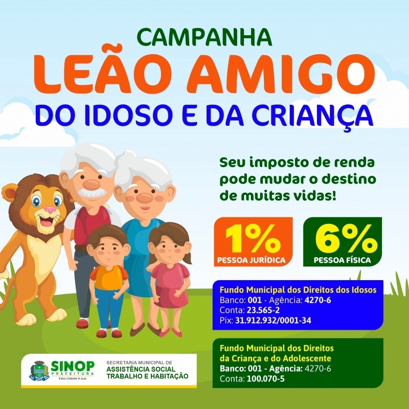 Campanha de arrecadação do IR para os fundos municipais do idoso e da criança segue até final do mês