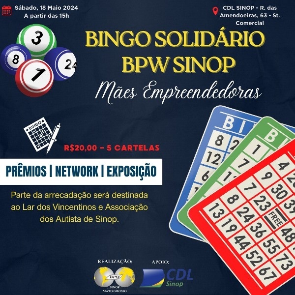BPW Sinop realizará show de prêmios neste sábado(18)