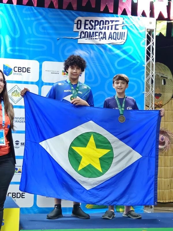 Jovem sinopense de 13 anos conquista medalha de bronze nos Jogos Escolares Brasileiros