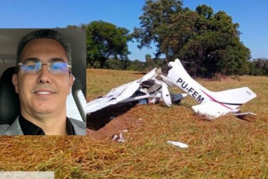 Advogado e funcionário morrem em queda de avião