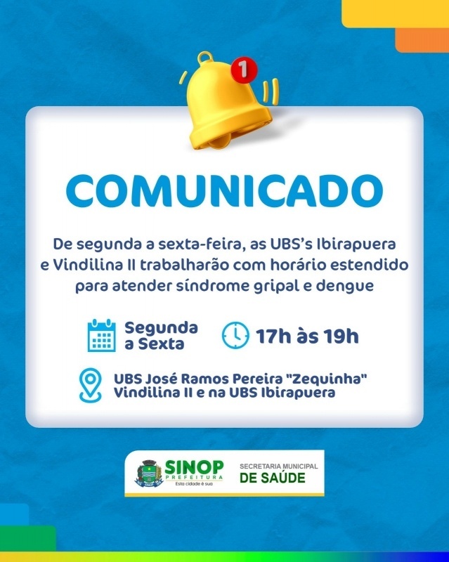 UBS’s Ibirapuera e Vindilina II estão com atendimentos estendidos das 17h às 19h