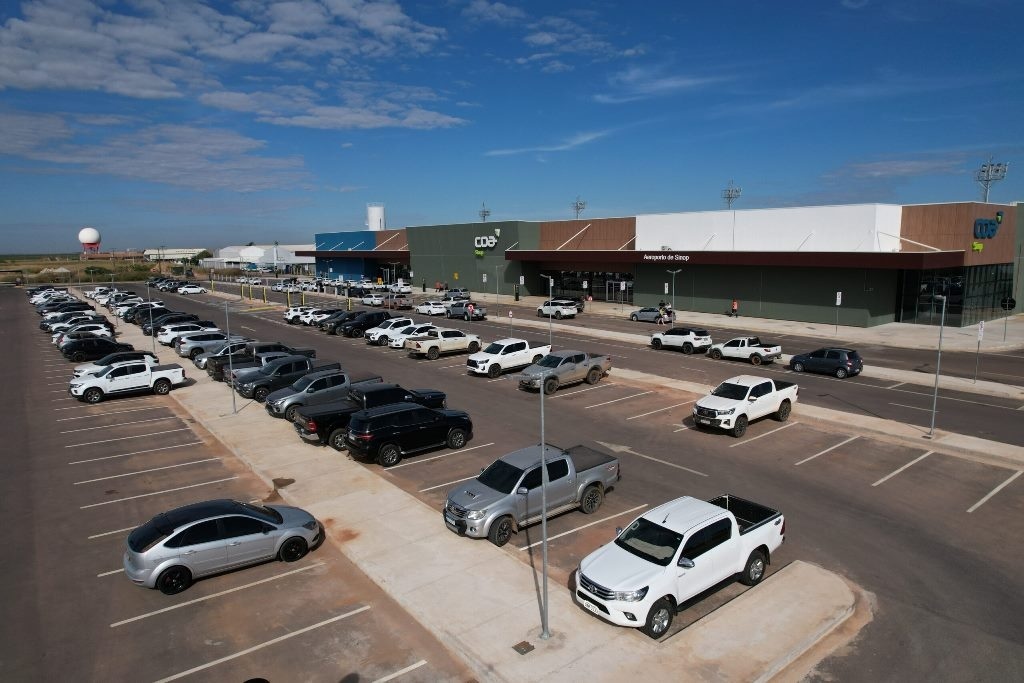 Aeroportos de Sinop, Rondonópolis e Alta Floresta ganham novos estacionamentos