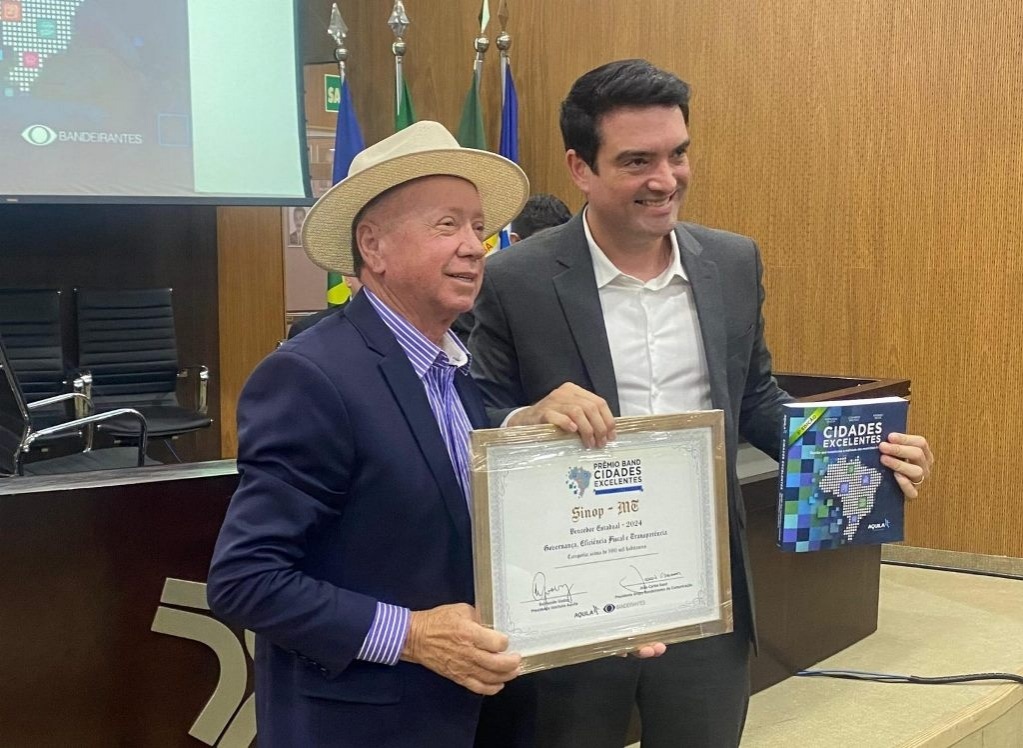 Prefeitura de Sinop é destaque estadual com quatro prêmios