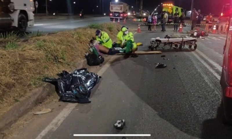 Grave acidente de moto deixa um morto e dois gravemente feridos em Sinop