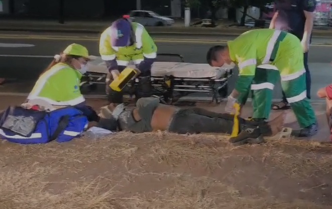 Homem embriagado é atropelado por ambulância na Br-163 em Sinop