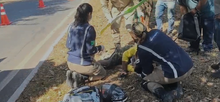Motociclista fica ferido após acidente em Sinop
