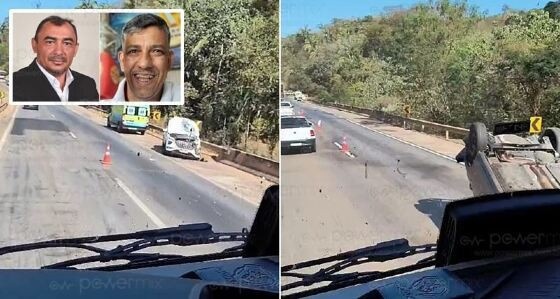 Vereador morre e ex-prefeito de Cláudia/MT fica ferido em acidente na BR-364